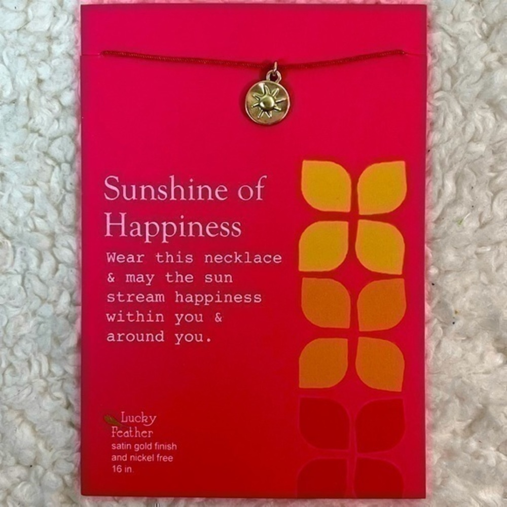 Lucky Feather "Sunshine of Happiness" Giving Necklace